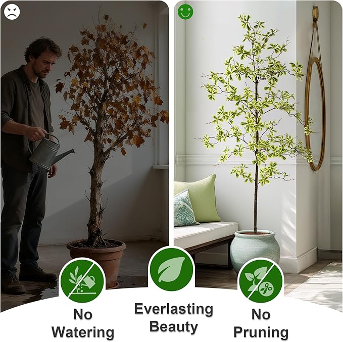 Bailikang 6FT Artificial Black Olive Tree Artificial Olive Plants, Tall Faux Olive Tree Faux Silk Plant Fake Plant Ultra-Realistic Silk Leaves & Natural Trunk Indoor Outdoor Use