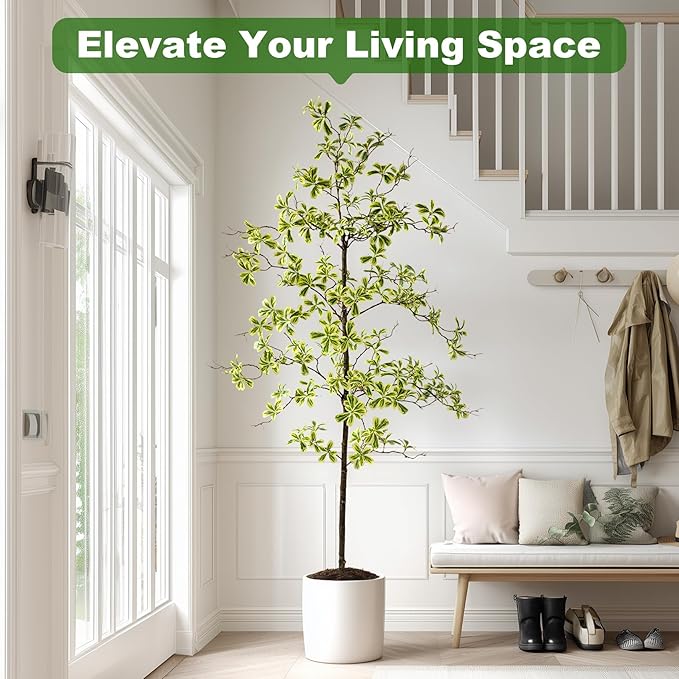 Bailikang 6FT Artificial Black Olive Tree Artificial Olive Plants, Tall Faux Olive Tree Faux Silk Plant Fake Plant Ultra-Realistic Silk Leaves & Natural Trunk Indoor Outdoor Use