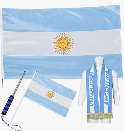 Scarf Knitted Argentina Unisex Sports Fifa World Cup 2026 Warm