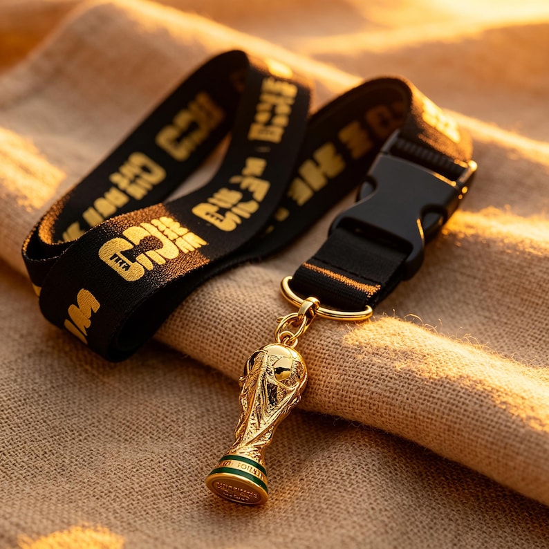 FIFA World Cup 2026 Lanyard,Authentic Trophy ID Badge Holder