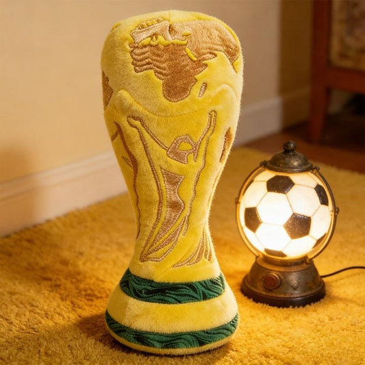 World Cup Trophy Plush Toy, 25cm Soft Stuffed Soccer Trophy Doll