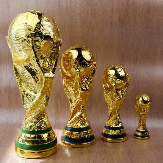 pack of 4, World Cup Trophy Replica,Golden Resin Soccer Tournament Figurine